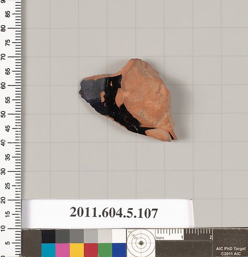 Terracotta fragment of a stemless kylix (drinking cup)?