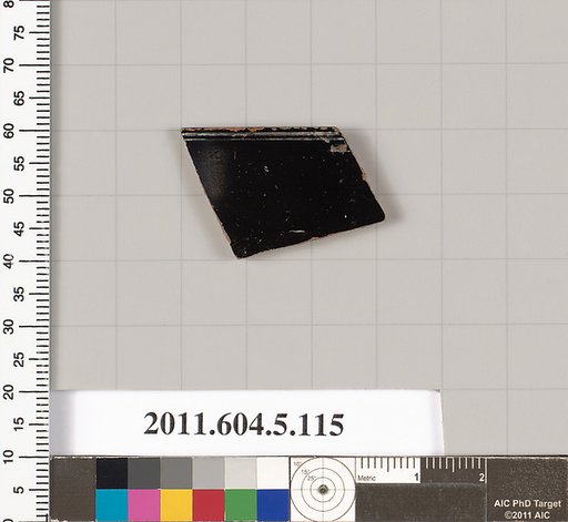 Terracotta rim fragment of a stemless kylix (drinking cup)?