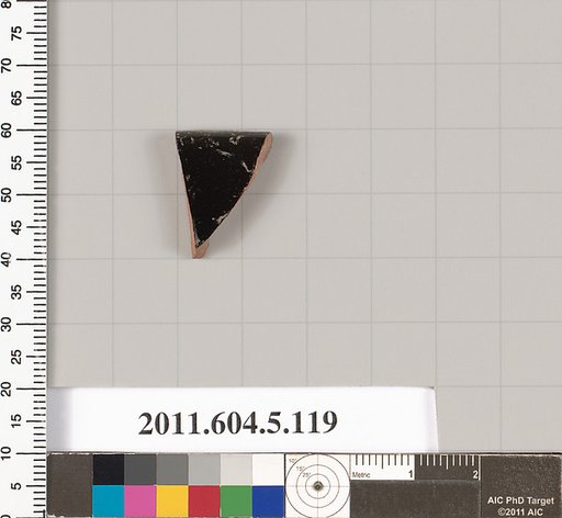 Terracotta rim fragment of a stemless kylix (drinking cup)?