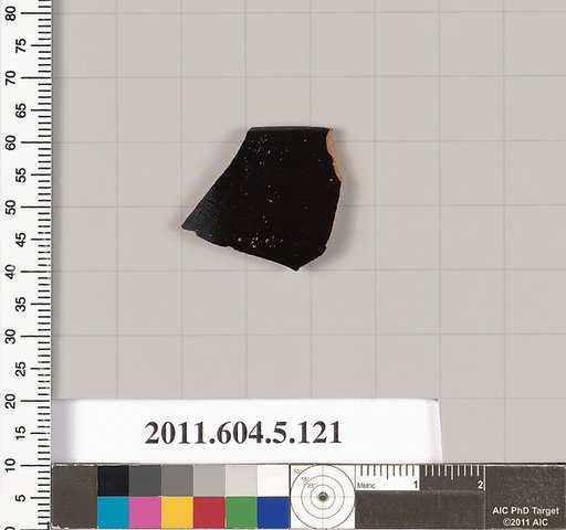 Terracotta rim fragment of a stemless kylix (drinking cup)?