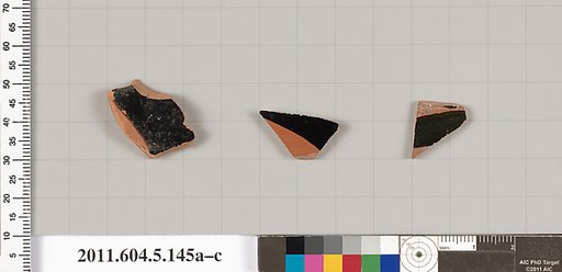 Terracotta fragments of kylikes (drinking cups)
