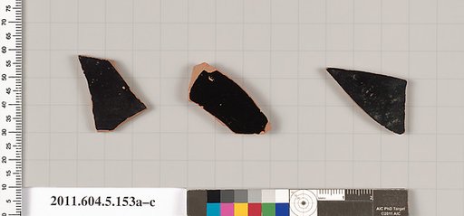 Terracotta fragments of kylikes (drinking cups)