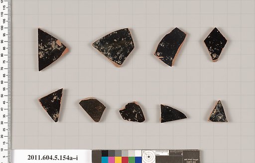 Terracotta fragments of kylikes (drinking cups)