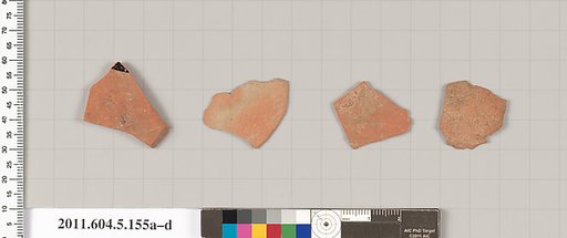 Terracotta fragments of kylikes (drinking cups)