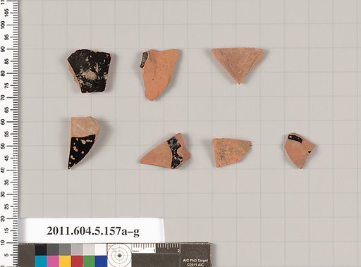 Terracotta fragments of kylikes (drinking cups)