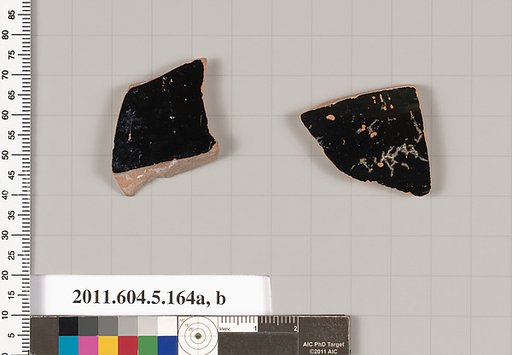 Terracotta fragments of kylikes (drinking cups)