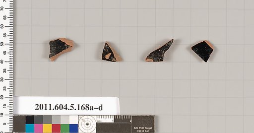 Terracotta fragments of kylikes (drinking cups)