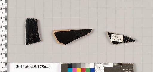 Terracotta fragments of kylikes (drinking cups)