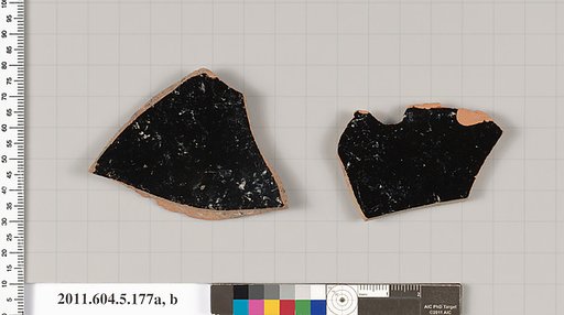 Terracotta fragments of kylikes (drinking cups)