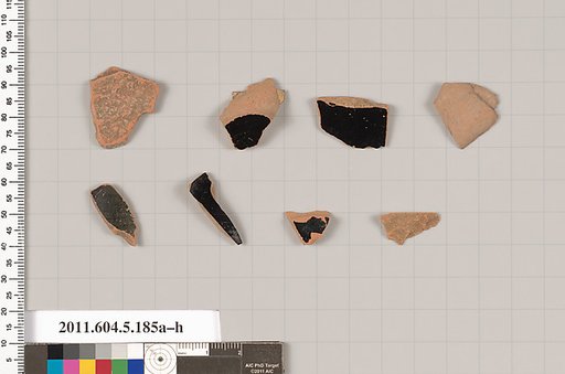 Terracotta fragments of kylikes (drinking cups)