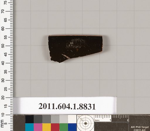 Terracotta rim fragment of a kylix (drinking cup)