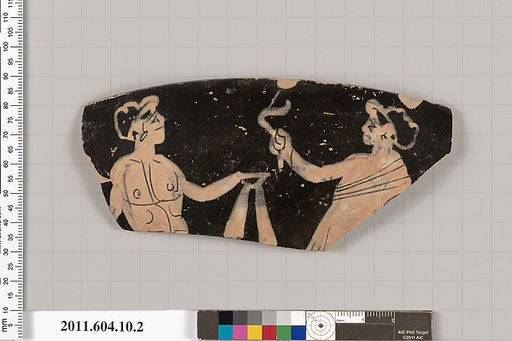 Terracotta rim fragment of a kylix (drinking cup)