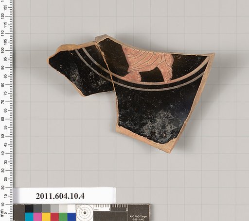 Terracotta fragment of a stemless kylix (drinking cup)?