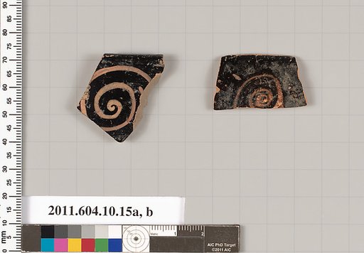 Terracotta rim fragments of kylikes (drinking cups)