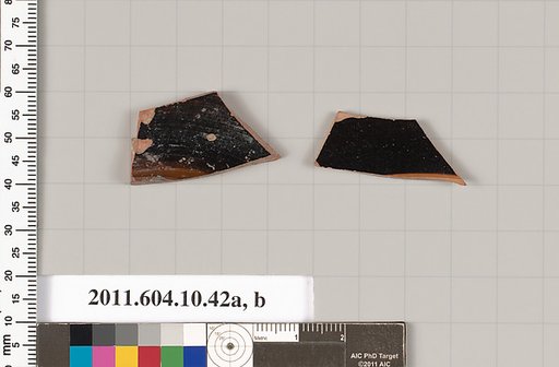 Terracotta fragments of kylikes (drinking cups)