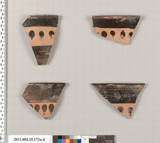 Terracotta rim fragments of a skyphos (deep drinking cup)