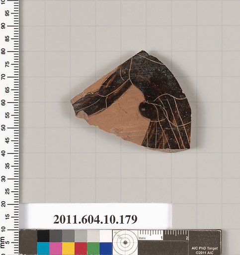 Terracotta fragment of a closed shape