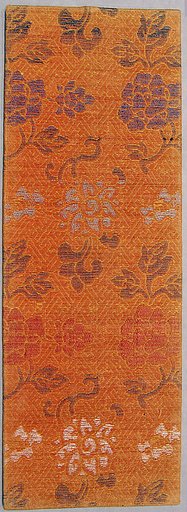 Sutra Cover with Alternating Rows of Peonies and Lotus-like Flowers
