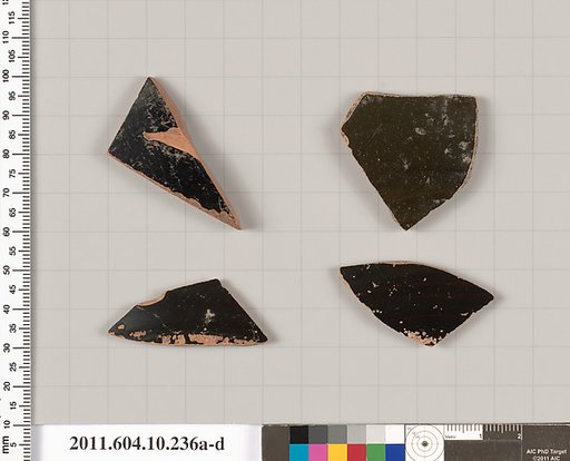 Terracotta fragments of kylikes (drinking cups)