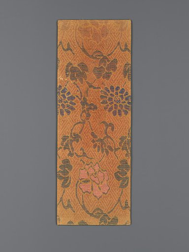 Sutra Cover with Various Flowers and Leaves with Scrolling Stems