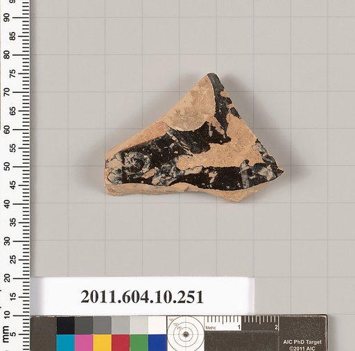 Terracotta fragment from a skyphos (deep drinking cup)