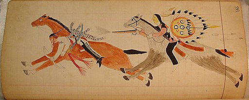 Maffet Ledger: Two Indians on horseback