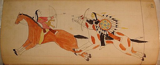 Maffet Ledger: Two Indians on horseback