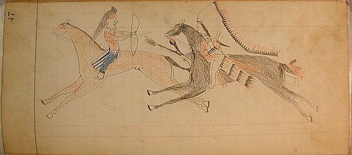 Maffet Ledger: Two Indians on horseback