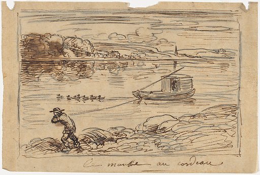 Cabin Boy Hauling the Tow-Rope or Hauling by Rope