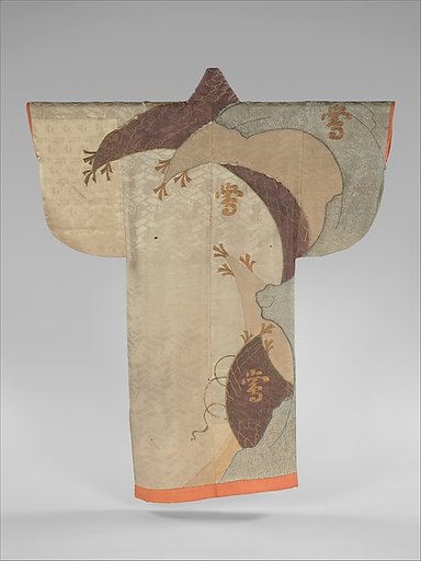 Robe (Kosode) with Fishing Net and Characters