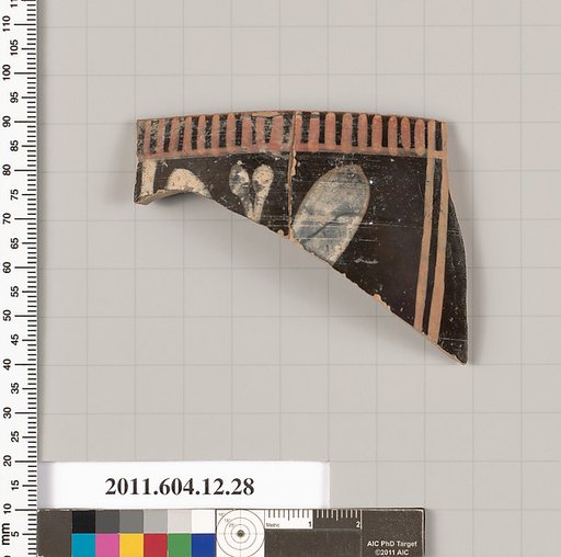 Terracotta rim fragment of a skyphos (deep drinking cup)