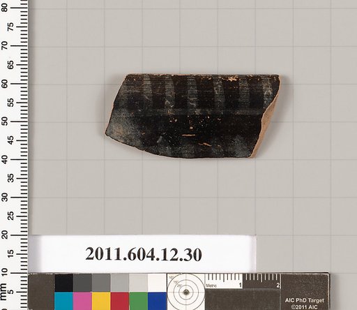 Terracotta rim fragment of a skyphos (deep drinking cup)