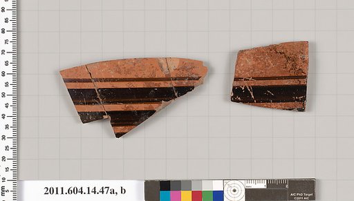 Terracotta fragments from a closed shape