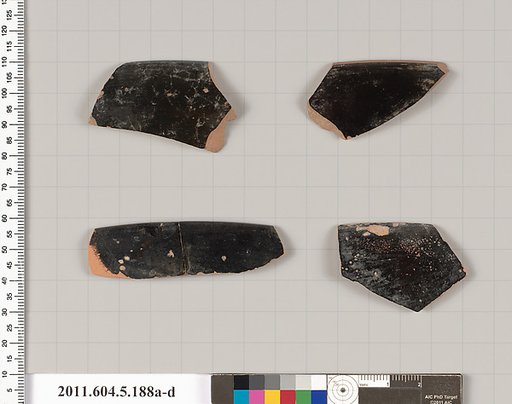 Terracotta rim fragments of kylikes (drinking cups)