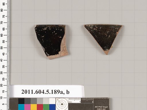 Terracotta rim fragments of kylikes (drinking cups)