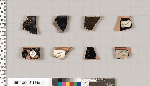 Terracotta rim fragments of kylikes (drinking cups)