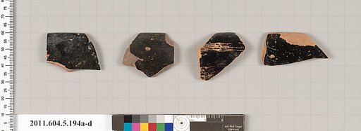 Terracotta rim fragments of kylikes (drinking cups)