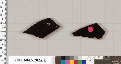 Terracotta fragments of kylikes (drinking cups)