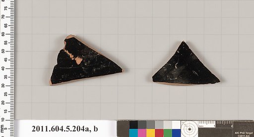 Terracotta fragments of kylikes (drinking cups)