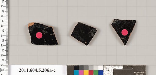 Terracotta fragments of kylikes (drinking cups)