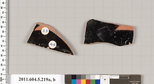 Terracotta fragments of kylikes (drinking cups)
