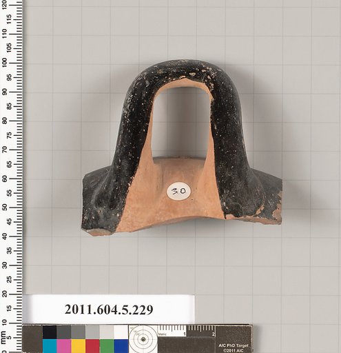 Terracotta rim fragment of a kylix (drinking cup)