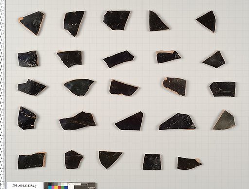 Terracotta fragments of kylikes (drinking cups)