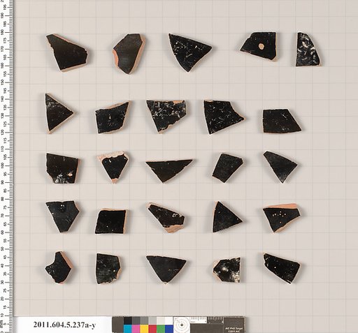 Terracotta fragments of kylikes (drinking cups)