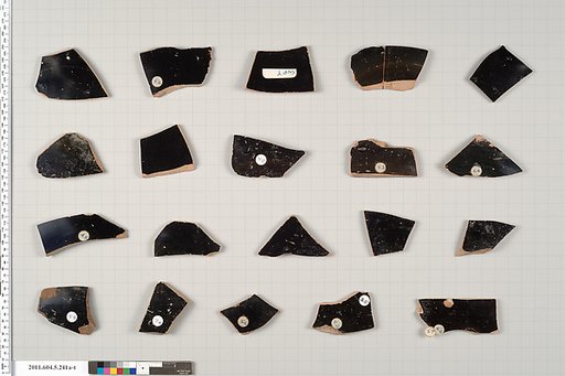 Terracotta fragments of kylikes (drinking cups)