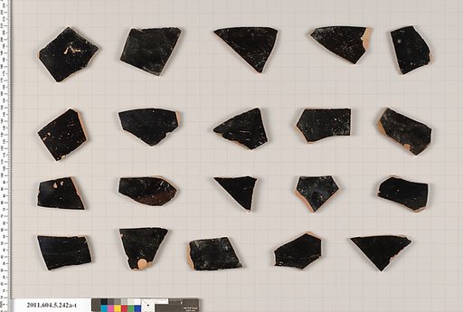 Terracotta fragments of kylikes (drinking cups)