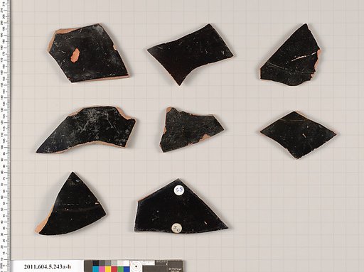 Terracotta fragments of kylikes (drinking cups)