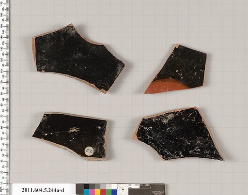 Terracotta fragments of kylikes (drinking cups)