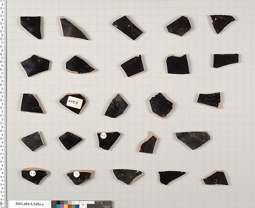 Terracotta fragments of kylikes (drinking cups)