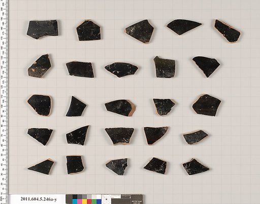 Terracotta fragments of kylikes (drinking cups)